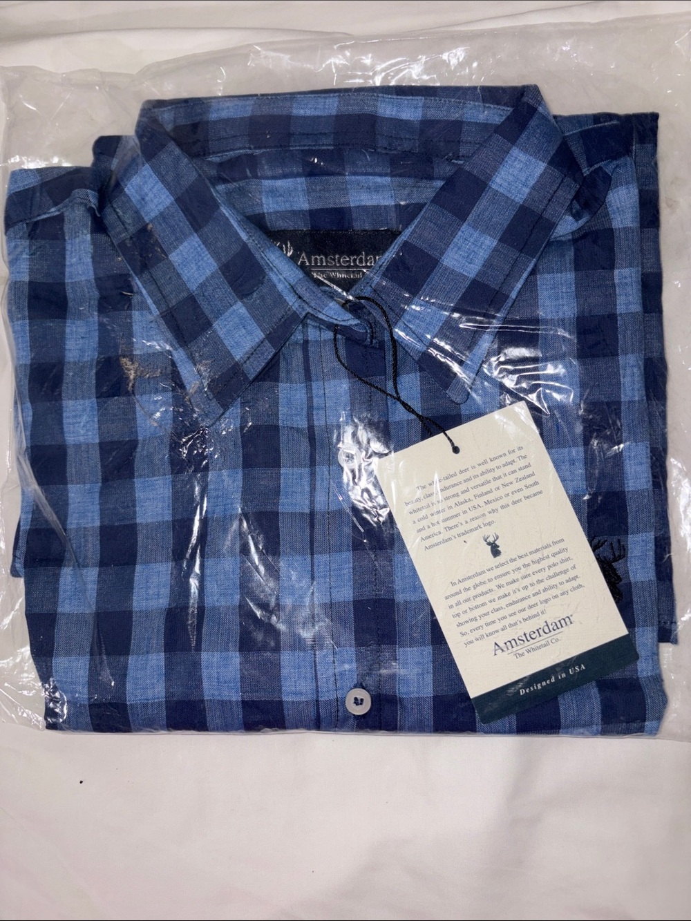 Men’s long sleeve Amsterdam dress shirt, NWT